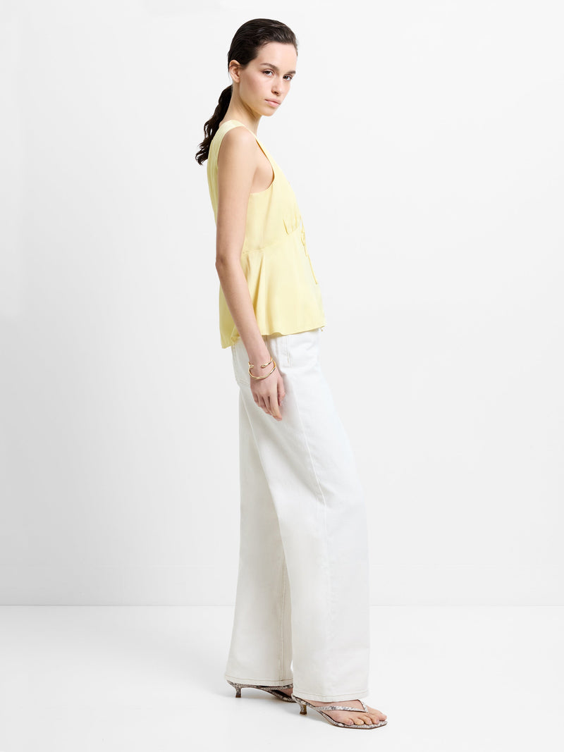 Candice Satin Bow Tie-Up Top