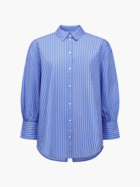 Cambria Cotton Striped Bow Shirt