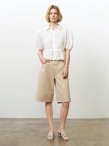 Shanaya Seersucker Drawstring Shirt