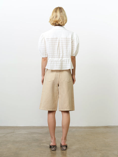 Shanaya Seersucker Drawstring Shirt