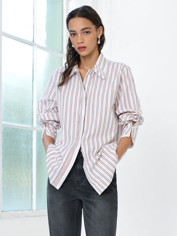 Cambria Cotton Pintuck Stripe Shirt
