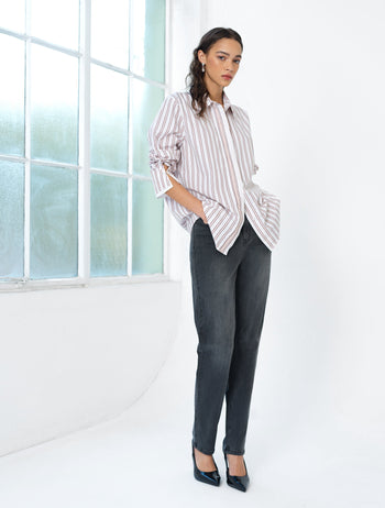 Cambria Cotton Pintuck Stripe Shirt