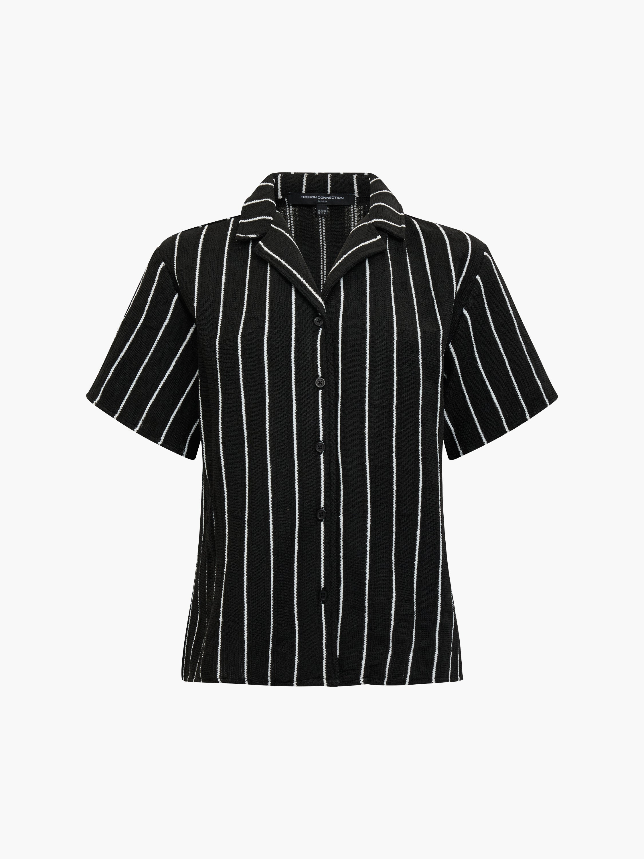 Windsor Crochet Striped Short Sleeve Shirt