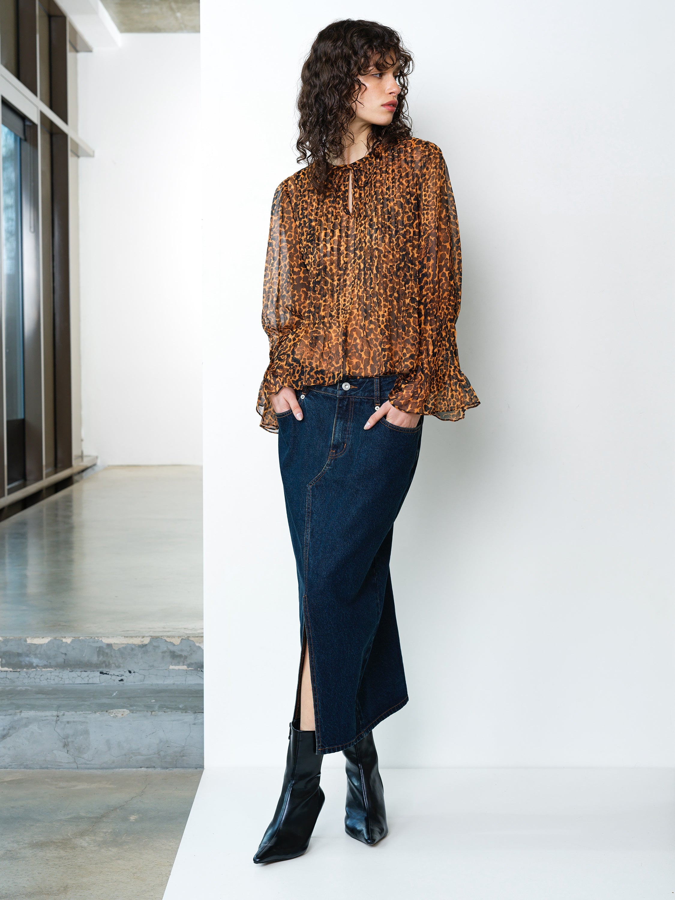 Lottie Emina Chiffon Peplum Blouse