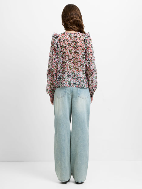 Molly Emina Ruffle Sleeve Top