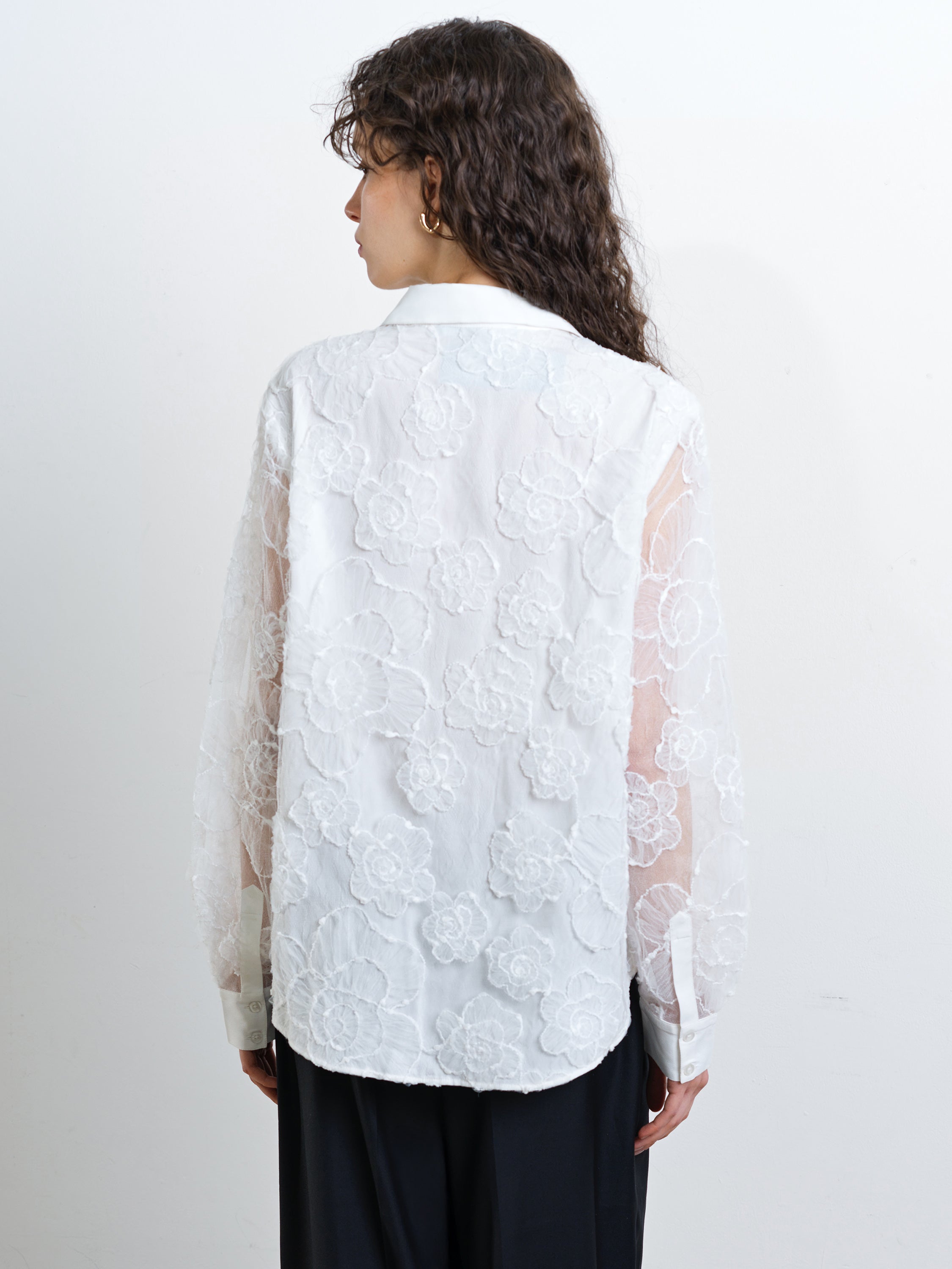 Ruchi Floral Lace Long Sleeve Shirt