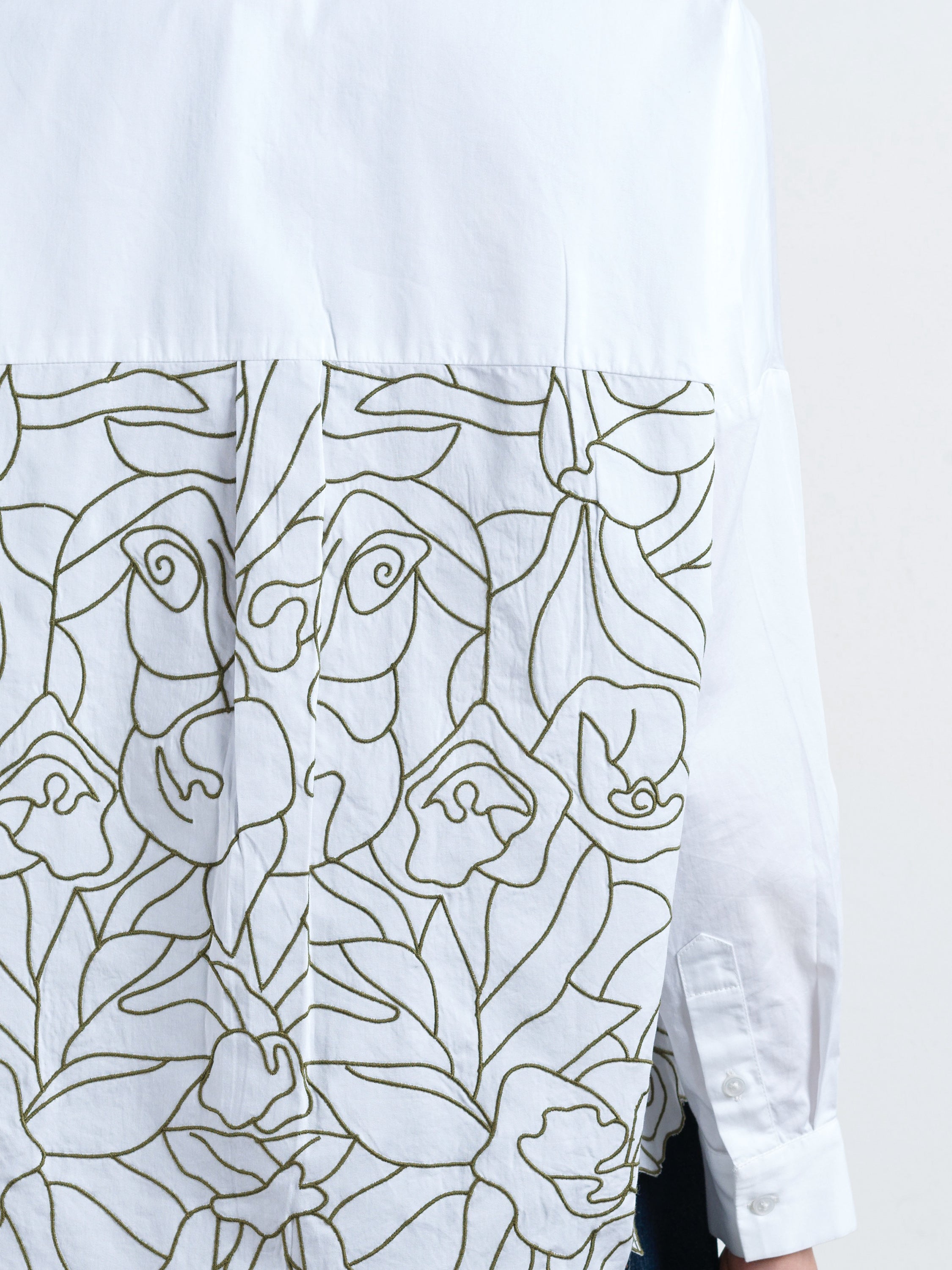 Lotta Alexis Floral Cutwork Back Popover Shirt