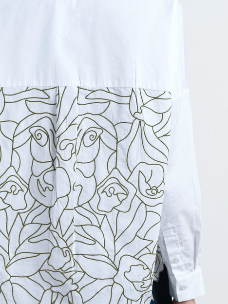 Lotta Alexis Floral Cutwork Back Popover Shirt