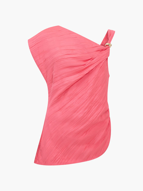 Novie Crinkle Asymmetric Top