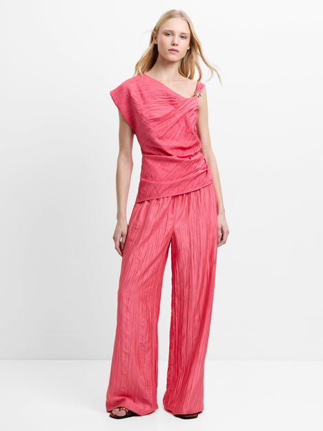 Novie Crinkle Asymmetric Top