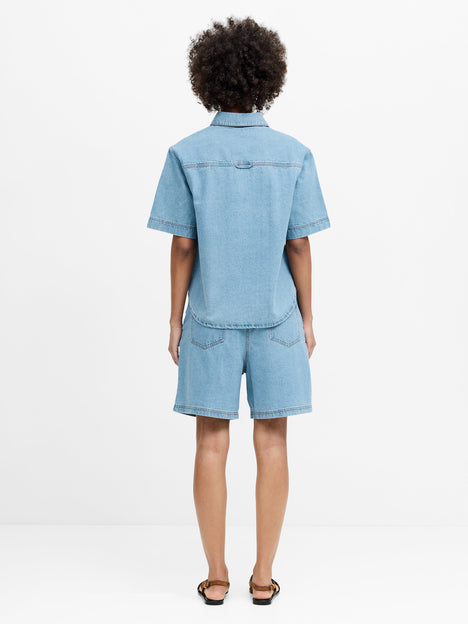 Sam Vintage Wash Short Sleeve Denim Shirt