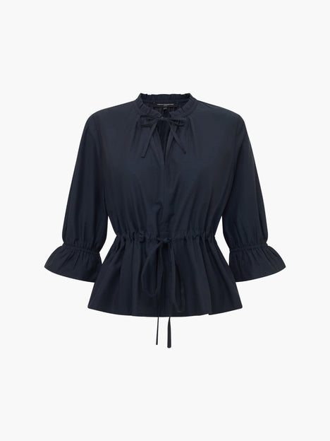 Era Poplin Ruffle Collar Top