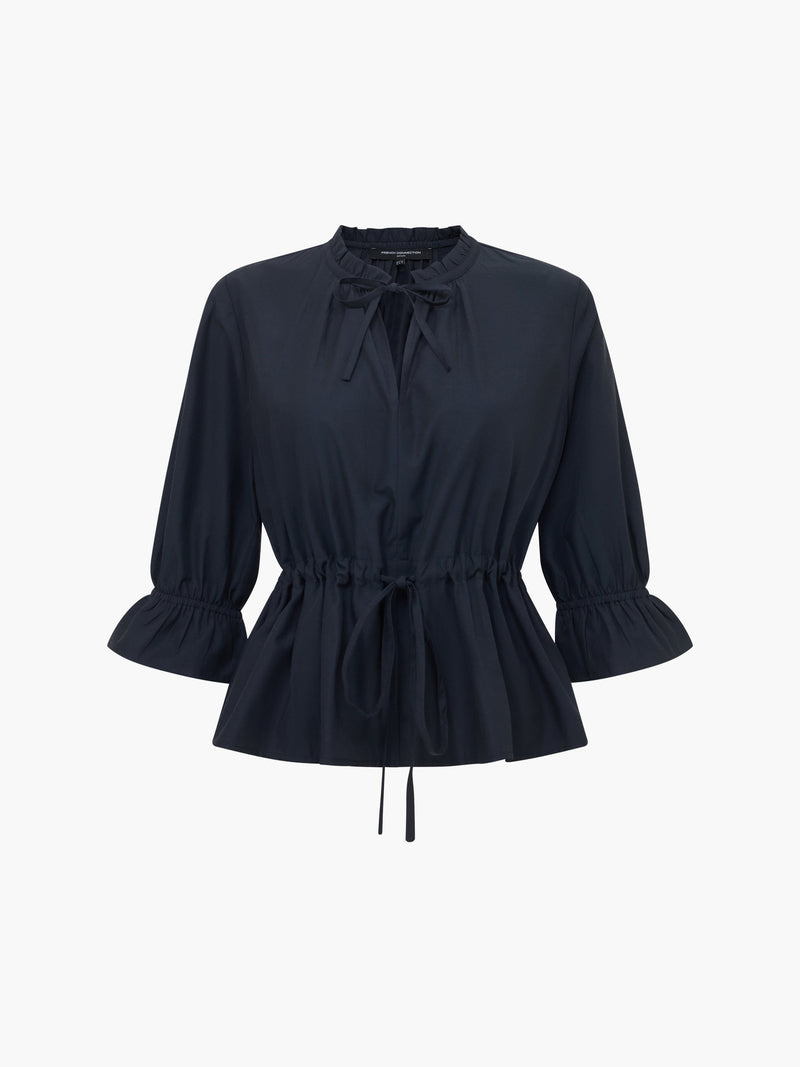 Era Poplin Ruffle Collar Top