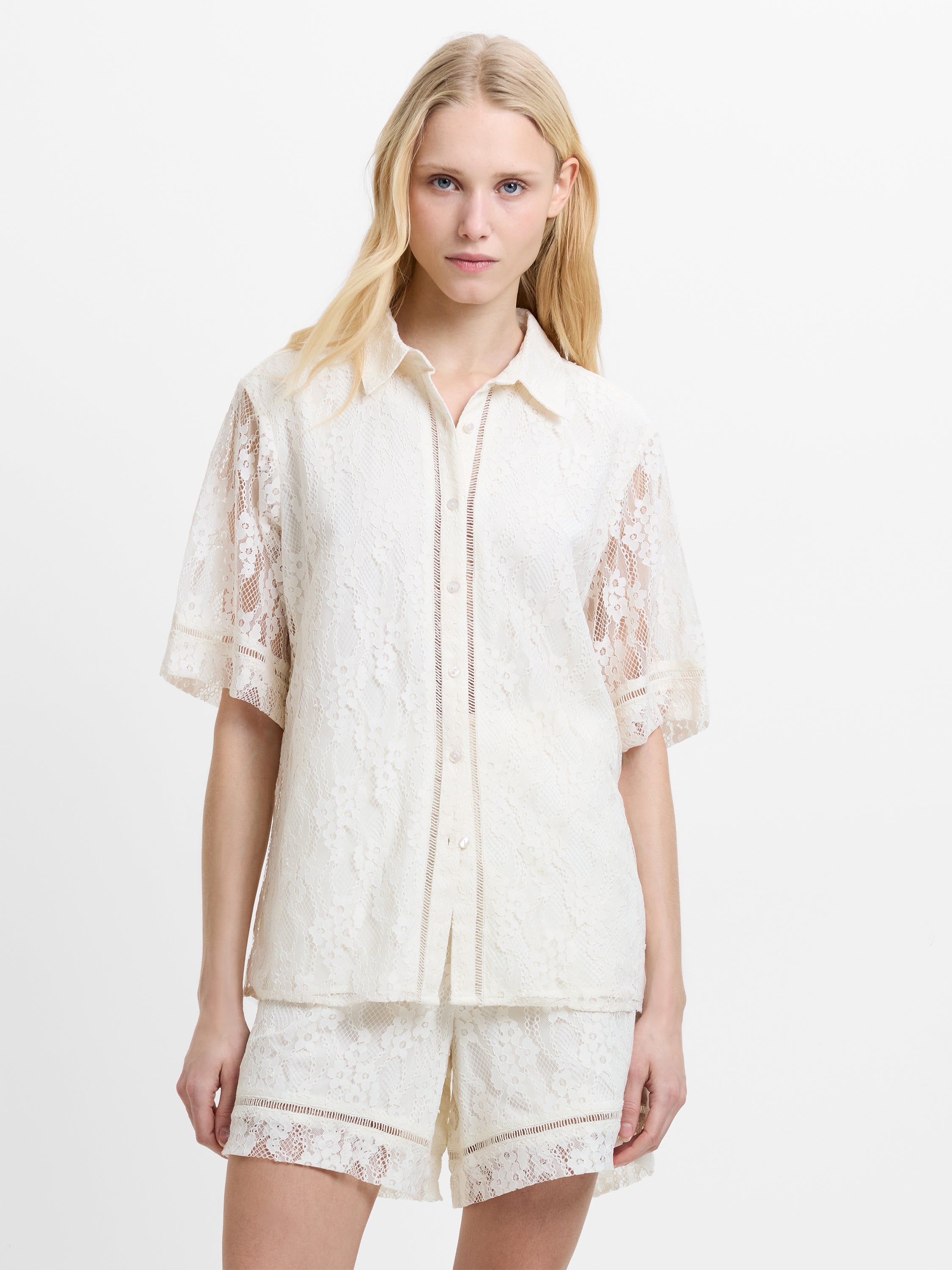 Zoe Lace Button Through Shirt