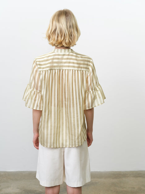 Adeline Striped Gathered Top