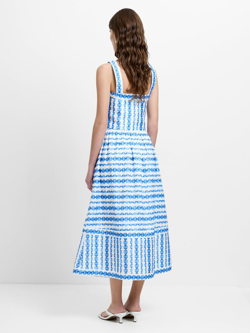 Structured Taffeta Shell Print Top