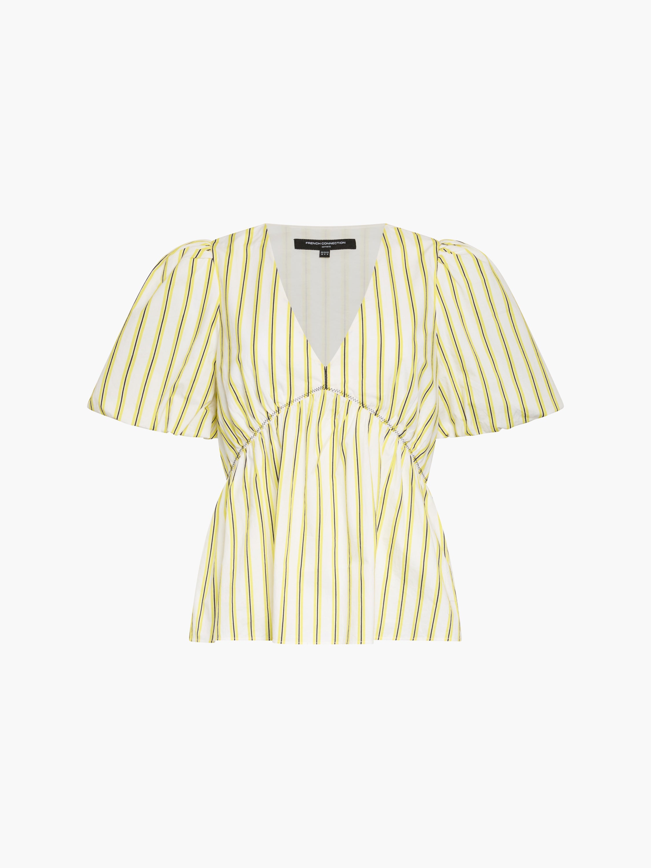 Cambria Cotton Striped Peplum Top