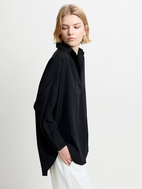 Rhodes Recycled Crepe Popover Shirt