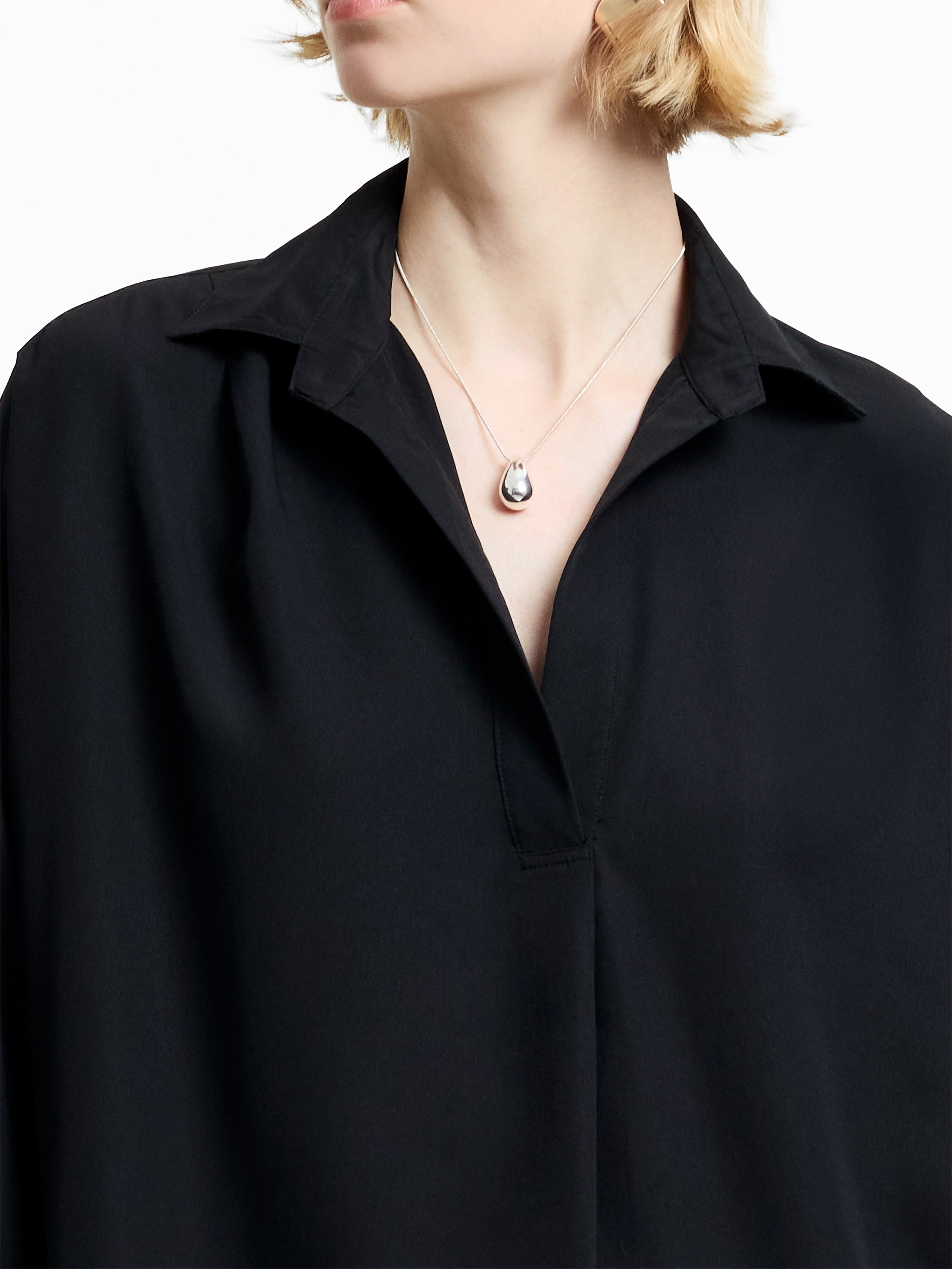 Rhodes Recycled Crepe Popover Shirt