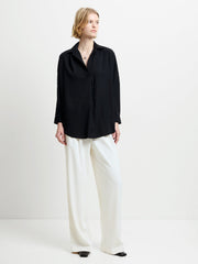 Rhodes Recycled Crepe Popover Shirt