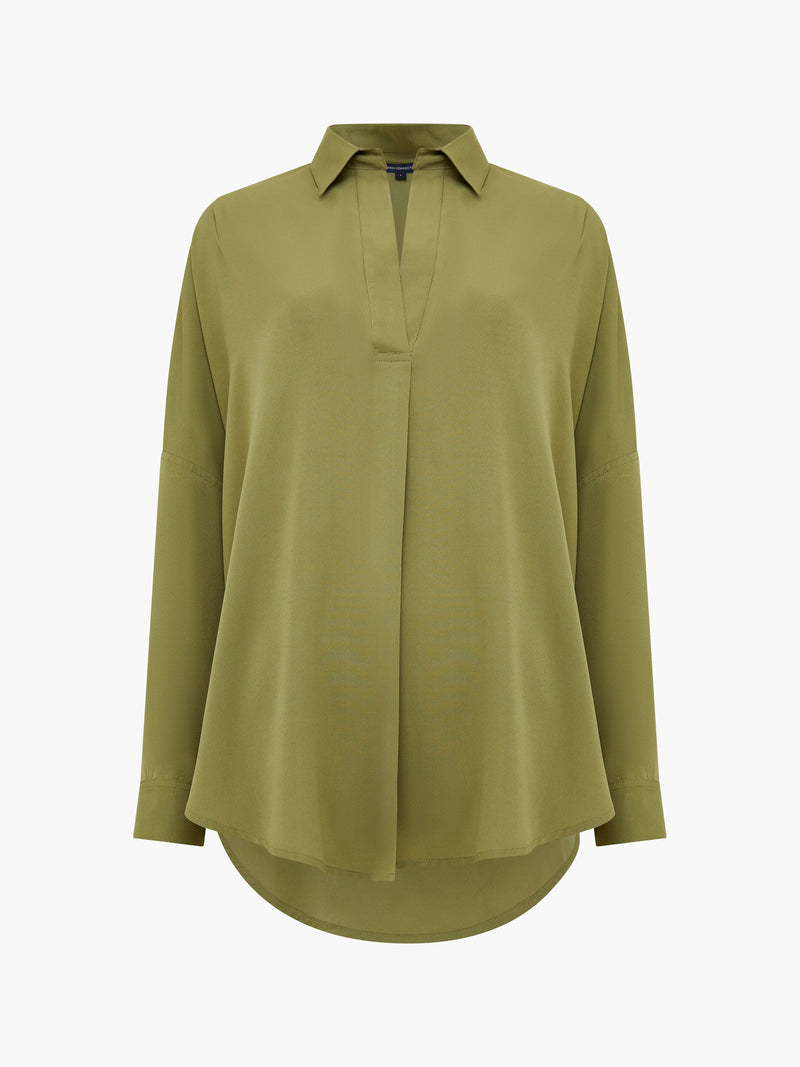 Rhodes Recycled Crepe Popover Shirt