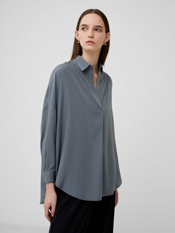 Rhodes Recycled Crepe Popover Shirt