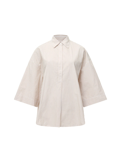 Rhodes Poplin Stripe Popover Shirt