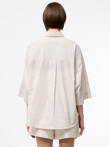 Rhodes Poplin Stripe Popover Shirt