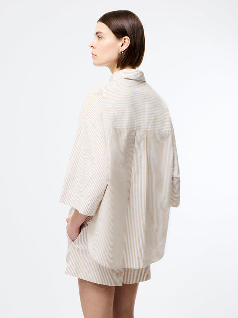 Rhodes Poplin Stripe Popover Shirt