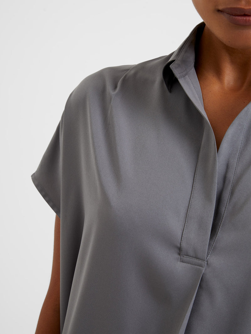 Crepe Light Recycled Popover Shirt