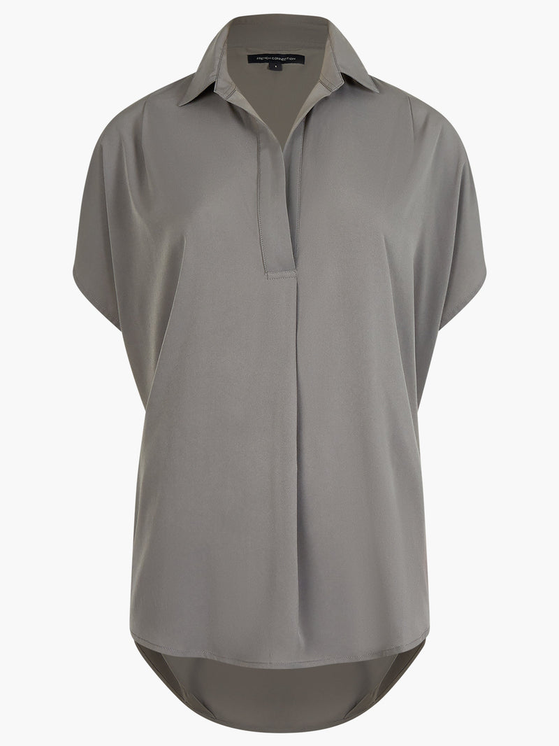 Crepe Light Recycled Popover Shirt