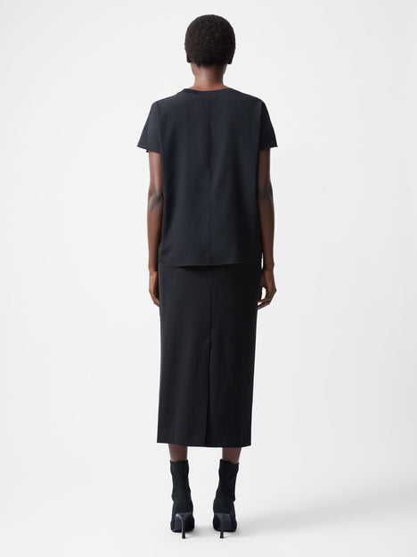 Caprina Recycled Crepe Crew Neck Top
