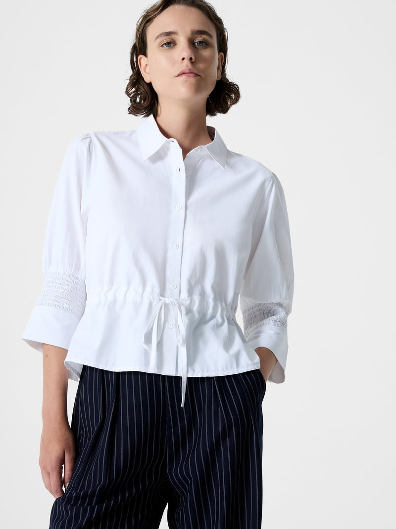 Era Poplin Collared Top