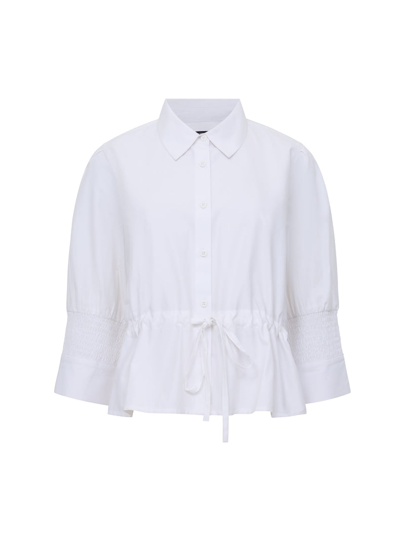 Era Poplin Collared Top
