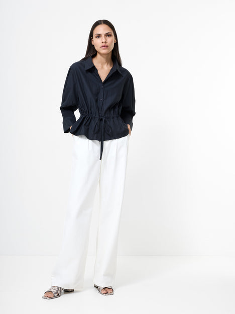 Era Poplin Collared Top