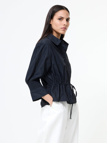 Era Poplin Collared Top