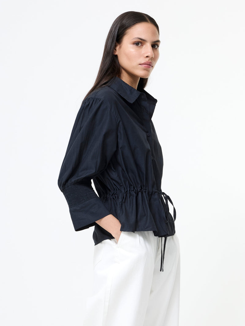 Era Poplin Collared Top