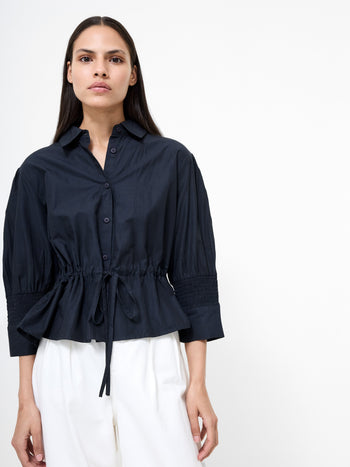 Era Poplin Collared Top