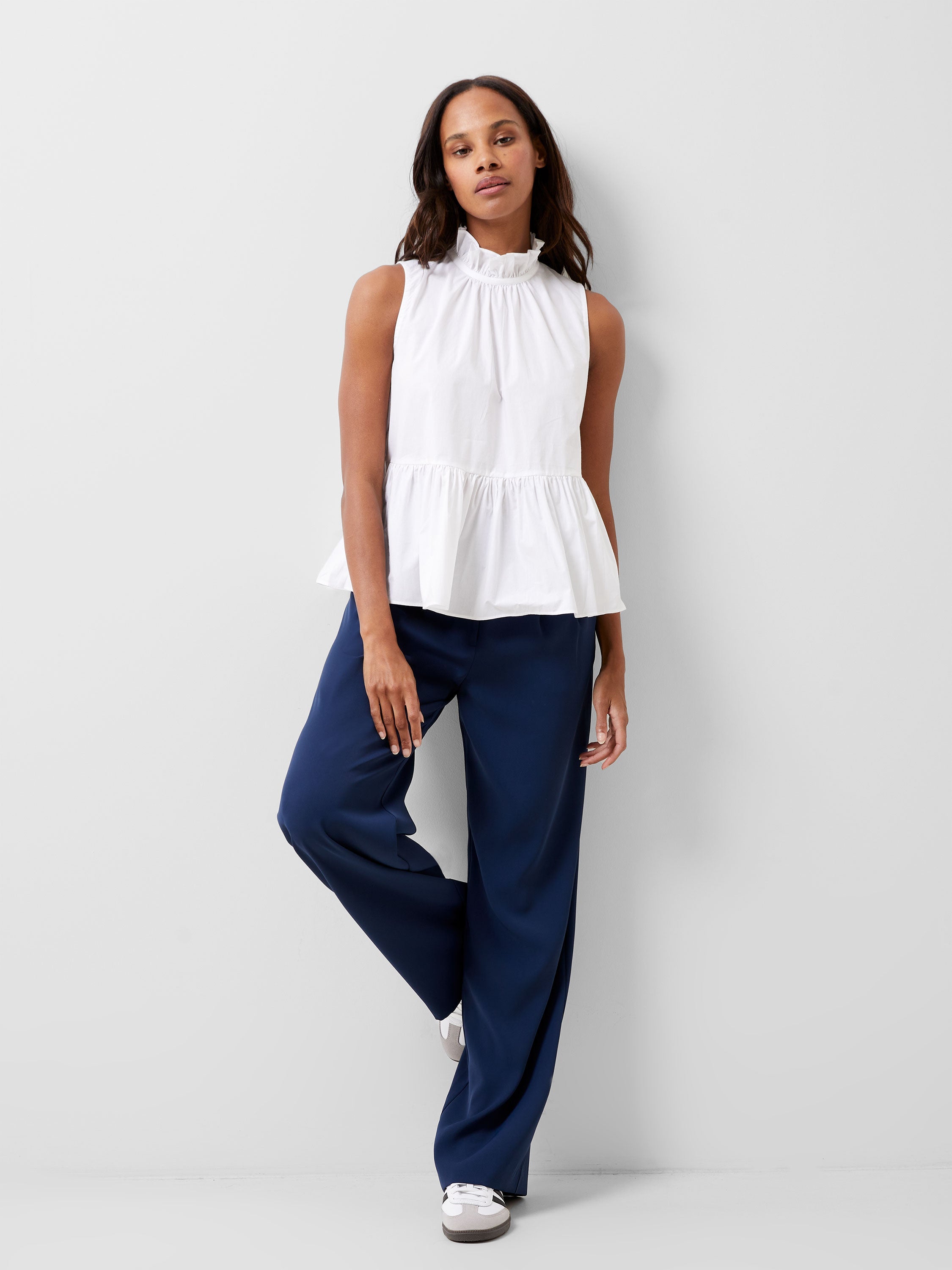 Rhodes Poplin Peplum Top