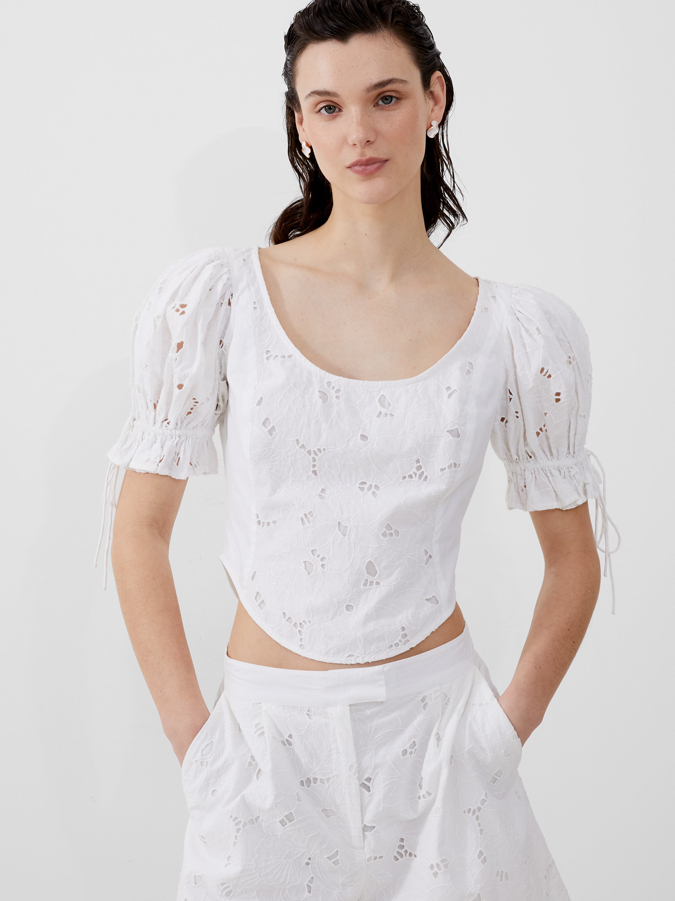 Rhodes Cotton Embroidered Top