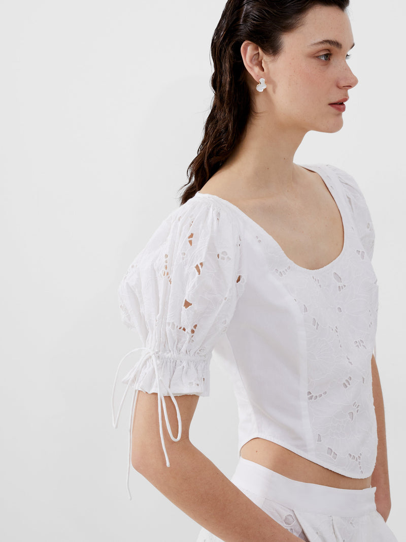 Rhodes Cotton Embroidered Top