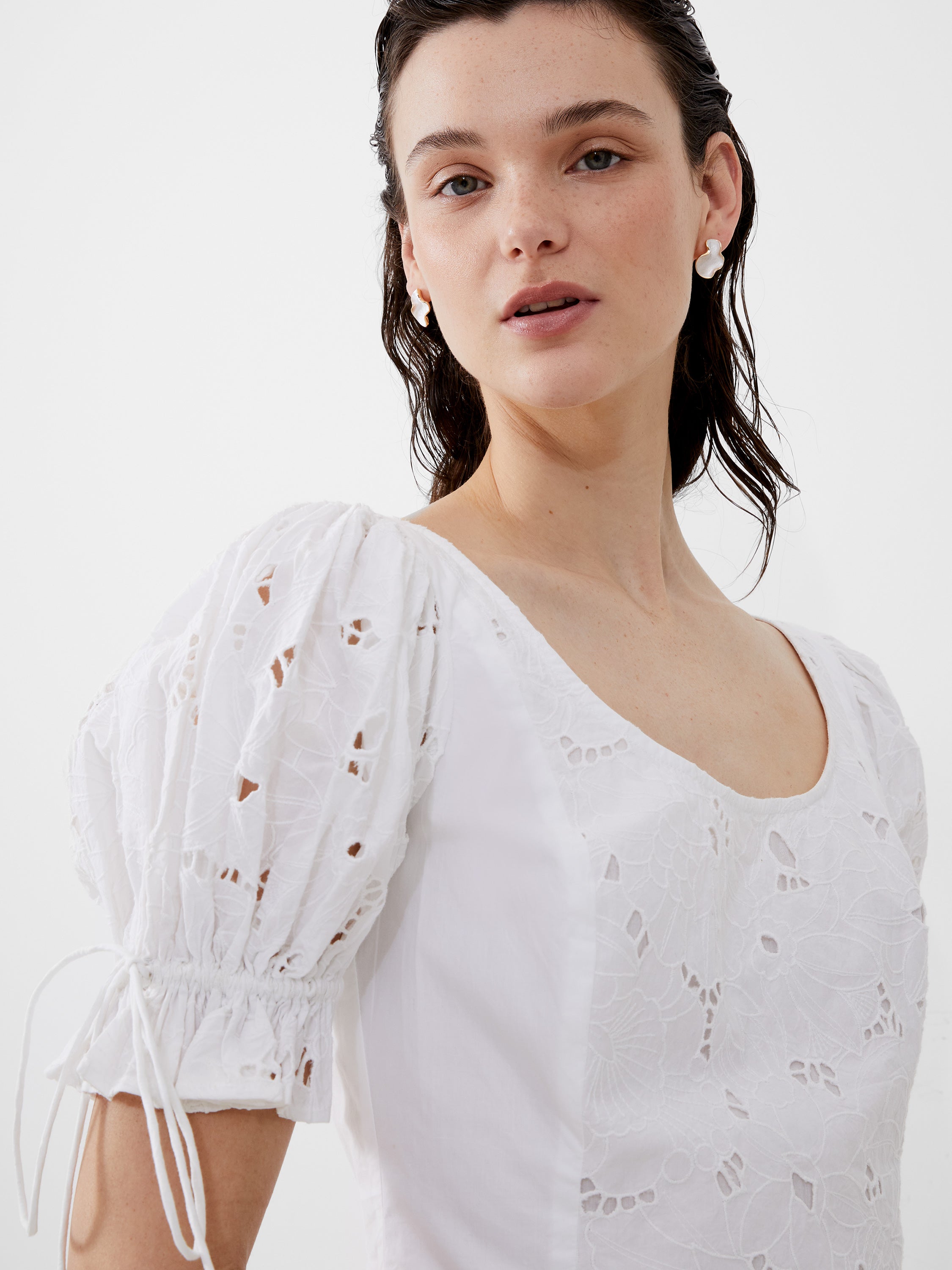 Rhodes Cotton Embroidered Top