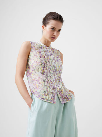 Donna Recycled Georgette Ruffle Top