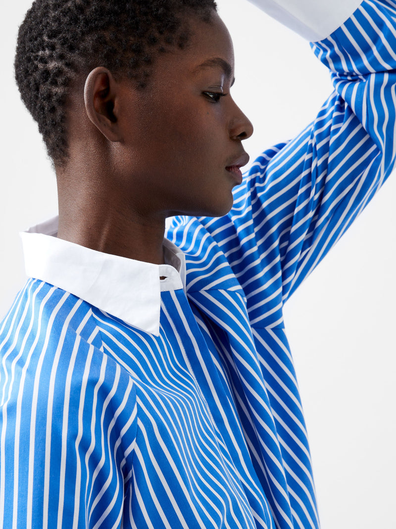 Alexis Cotton Striped Detail Shirt