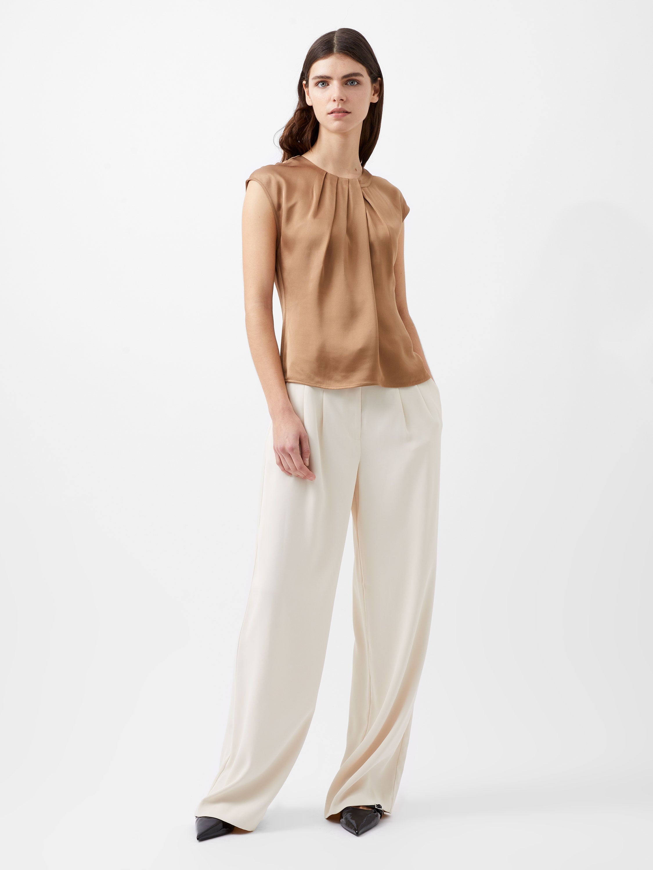 Ennis Eco Satin Neck Detail Top