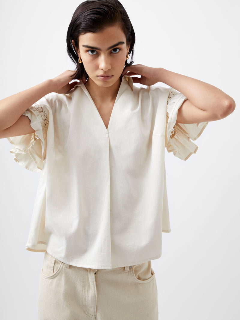 Sindey Cotton Short Sleeve Popover Shirt