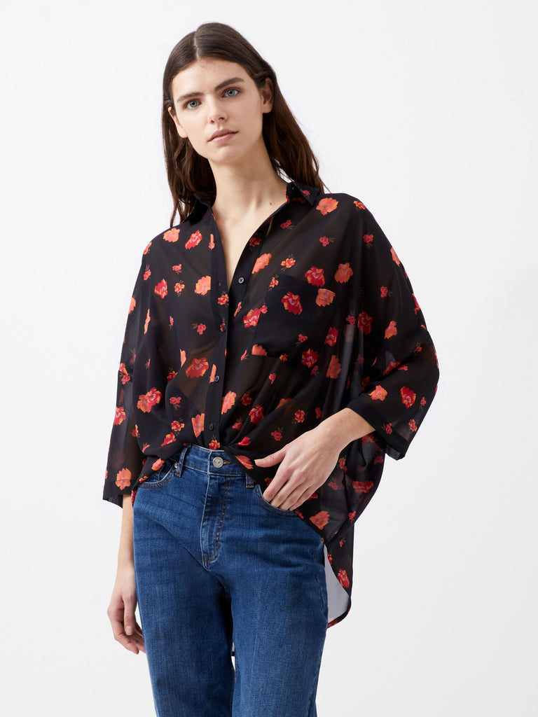 Ella Rose Twist Front Shirt | French Connection EU