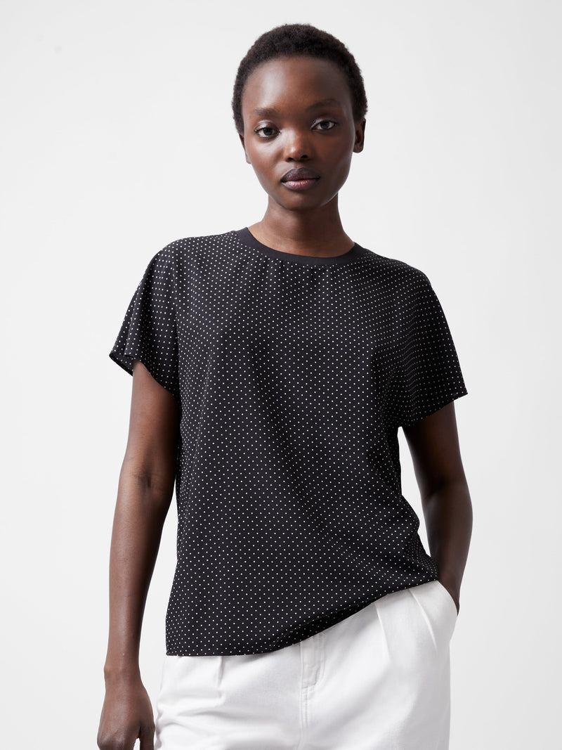 Dotty Spot Abeny Crew Neck Top