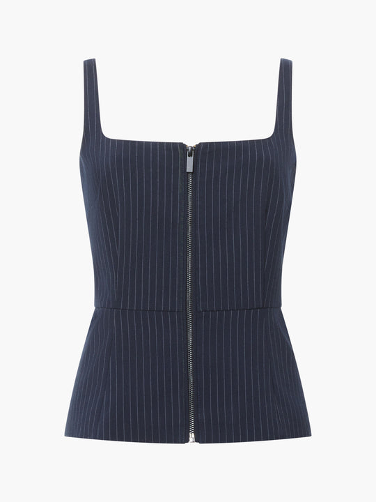 Hailey Pinstripe Strappy Top