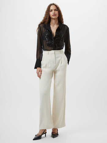 Hana Adalynn Sequin Bib Shirt